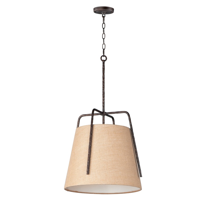 Maxim 10199BROI Pitchfork One Light Pendant, Oil Rubbed Bronze