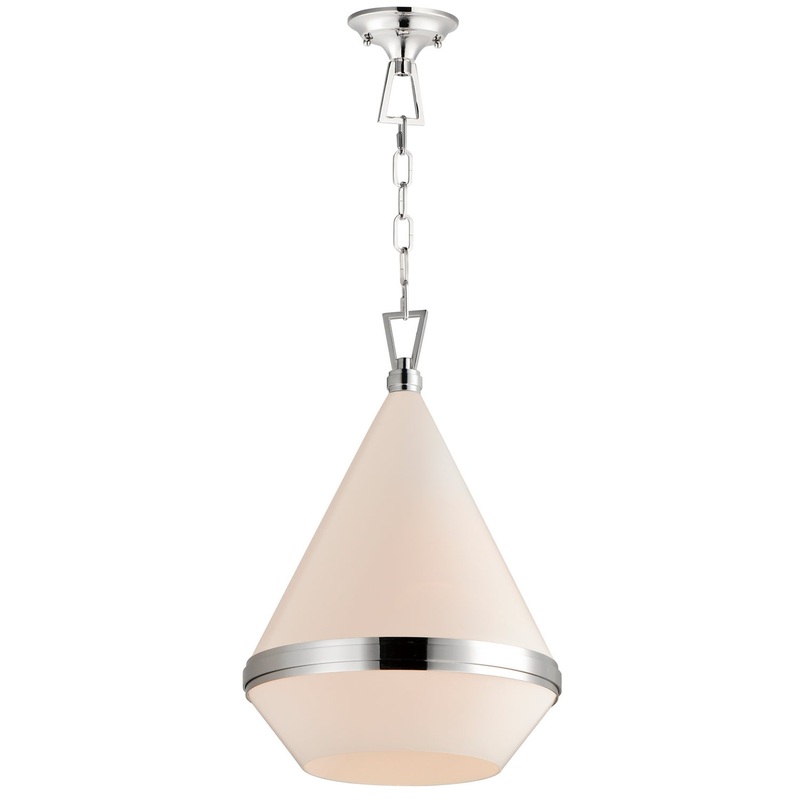 Maxim 10376WTPN Giza One Light Pendant, Polished Nickel