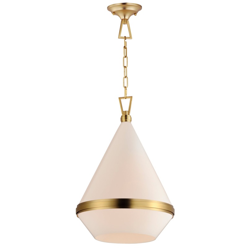 Maxim 10376WTSBR Giza One Light Pendant, Satin Brass