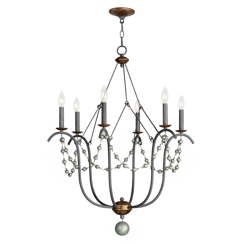 Maxim 20486GN Formosa Six Light Chandelier, Golden Noir