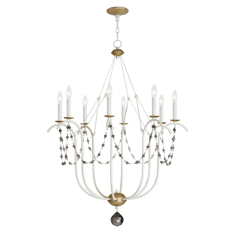 Maxim 20488ECVG Formosa Eight Light Chandelier, Ecru/Venetian Gold