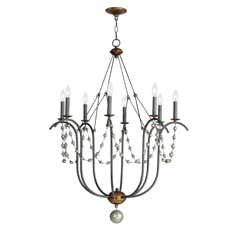 Maxim 20488GN Formosa Eight Light Chandelier, Golden Noir