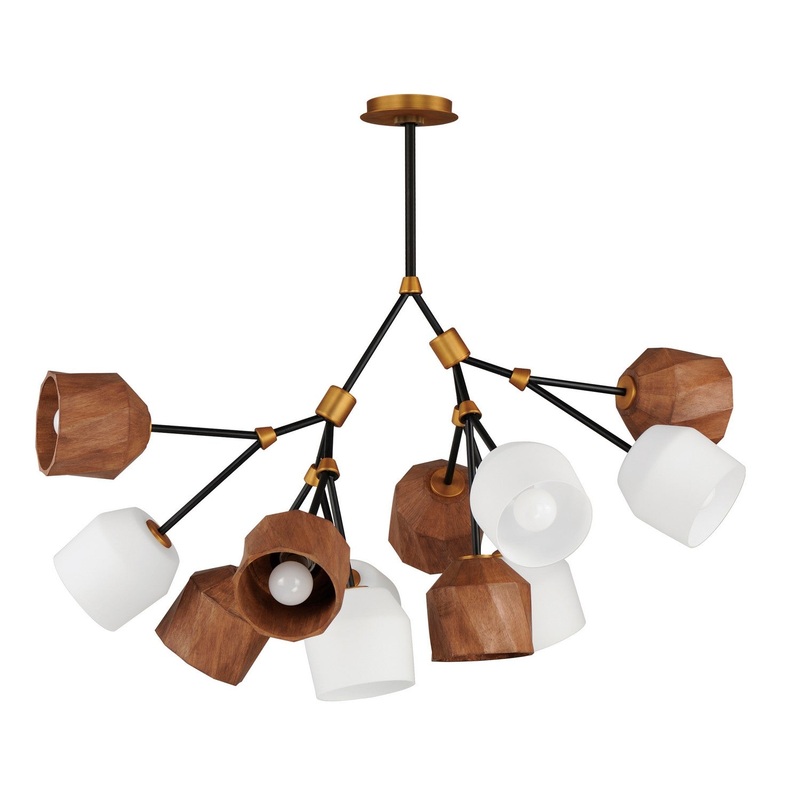 Maxim 28278DBZAB Akimbo LED Pendant, Dark Bronze/Antique Brass