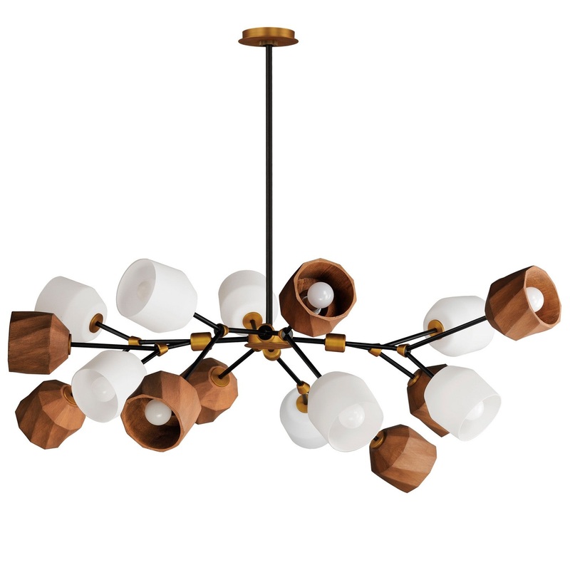 Maxim 28279DBZAB Akimbo LED Pendant, Dark Bronze/Antique Brass