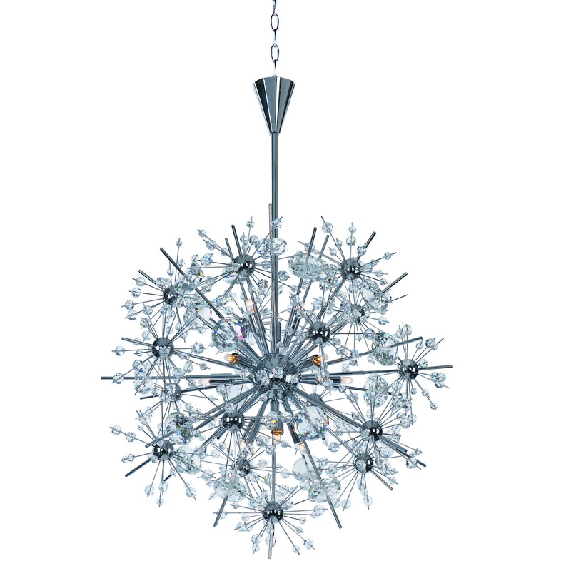 Maxim 39745BCPC Starfire 11 Light Chandelier, Polished Chrome