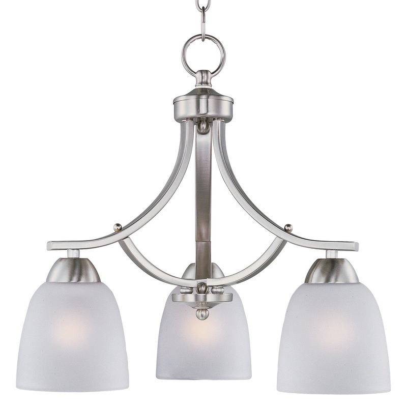 Maxim 11223FTSN Axis Three Light Chandelier, Satin Nickel