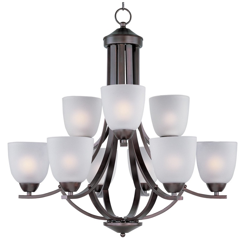 Maxim 11226FTOI Axis Nine Light Chandelier, Oil Rubbed Bronze