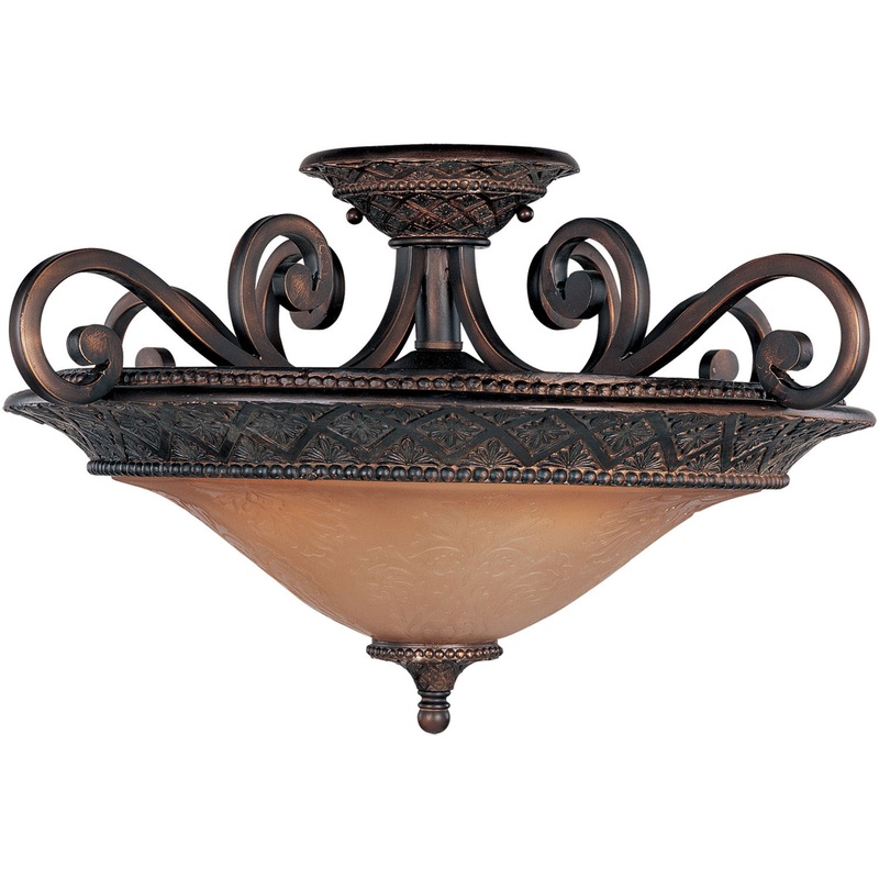 Maxim 11241SAOI Symphony Three Light Semi-Flush Mount, Oil Rubbed Bronze