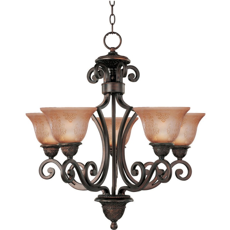 Maxim 11244SAOI Symphony Five Light Chandelier, Oil Rubbed Bronze