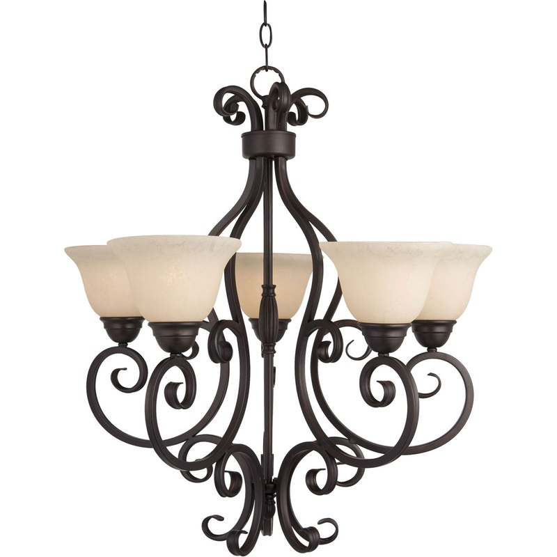 Maxim 12205FIOI Manor Five Light Chandelier, Oil Rubbed Bronze