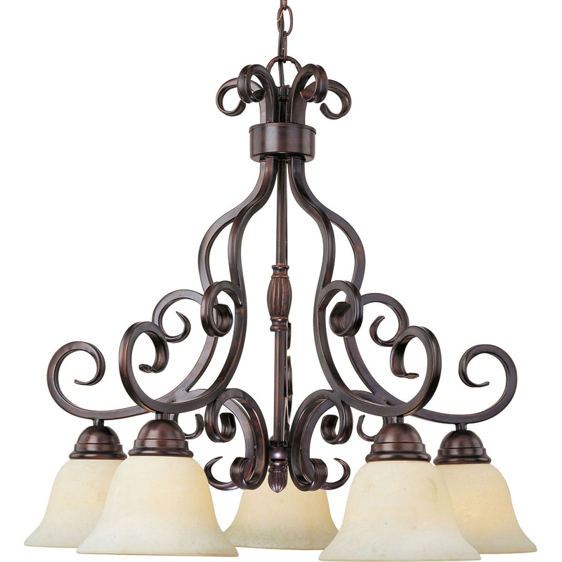 Maxim 12206FIOI Manor Five Light Chandelier, Oil Rubbed Bronze