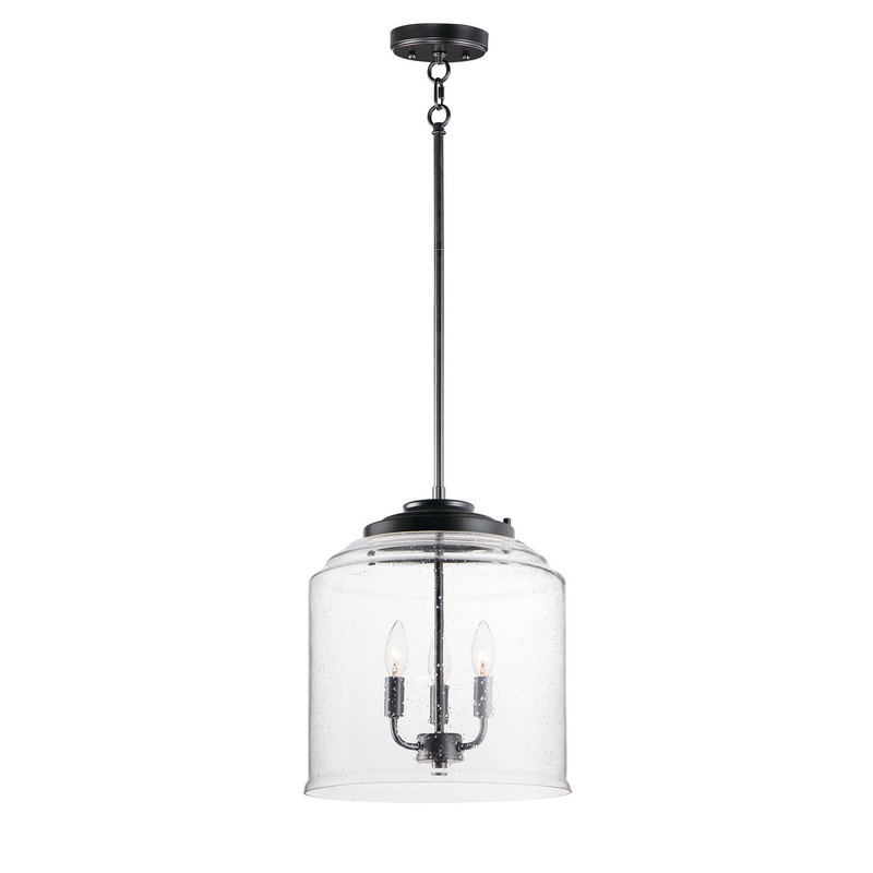 Maxim 12273CDBK Acadia Three Light Pendant, Black