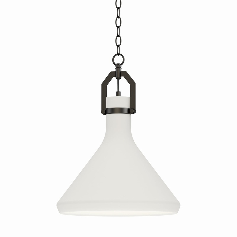 Maxim 12383WTBK Lumi One Light Pendant, Black