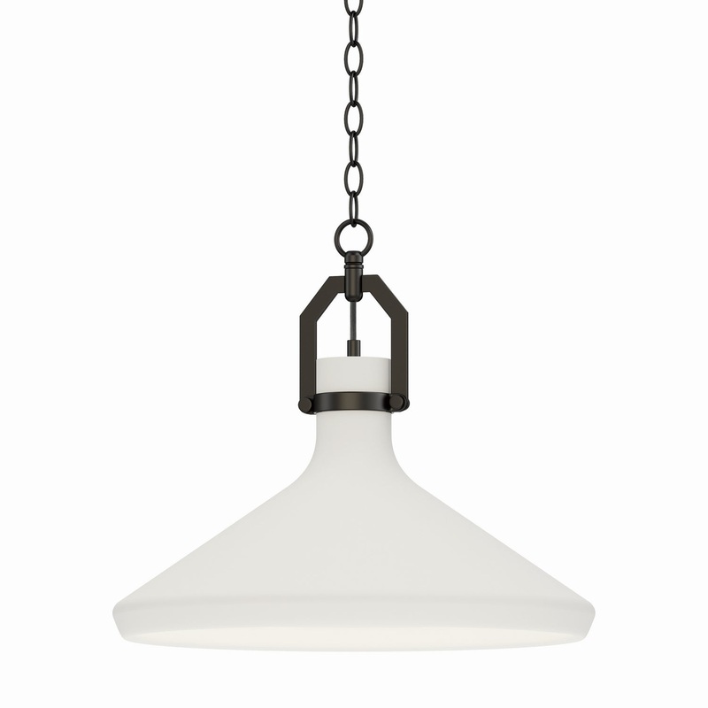 Maxim 12386WTBK Lumi One Light Pendant, Black