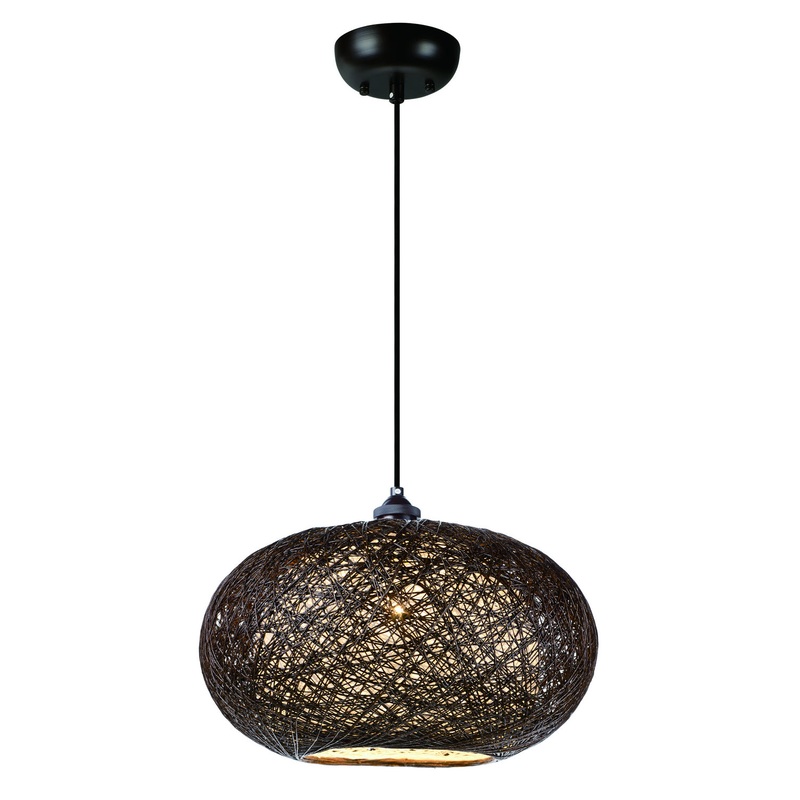 Maxim 14402CHWT Bali One Light Outdoor Pendant, Chocolate
