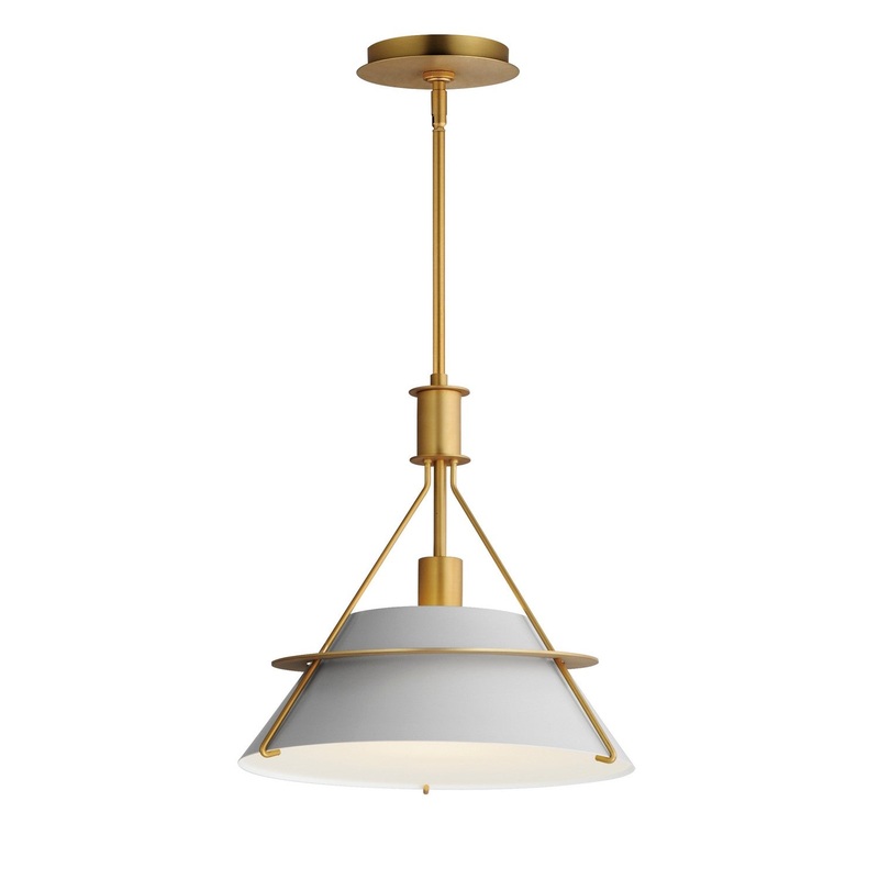 Maxim 25221LFGNAB Lucas One Light Pendant, Natural Aged Brass
