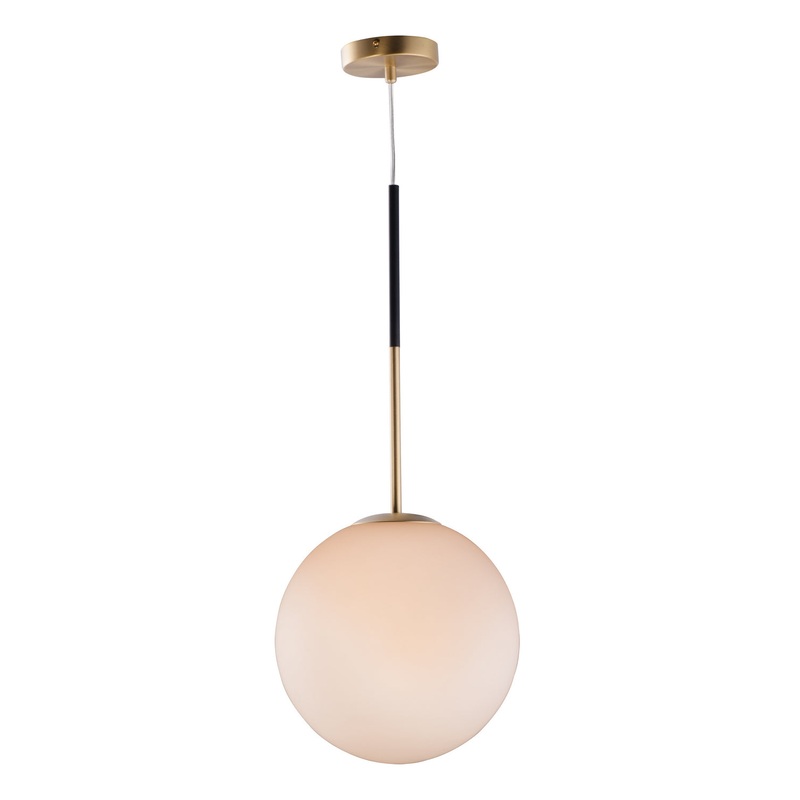 Maxim 26034SWSBRBK Vesper One Light Pendant, Satin Brass / Black