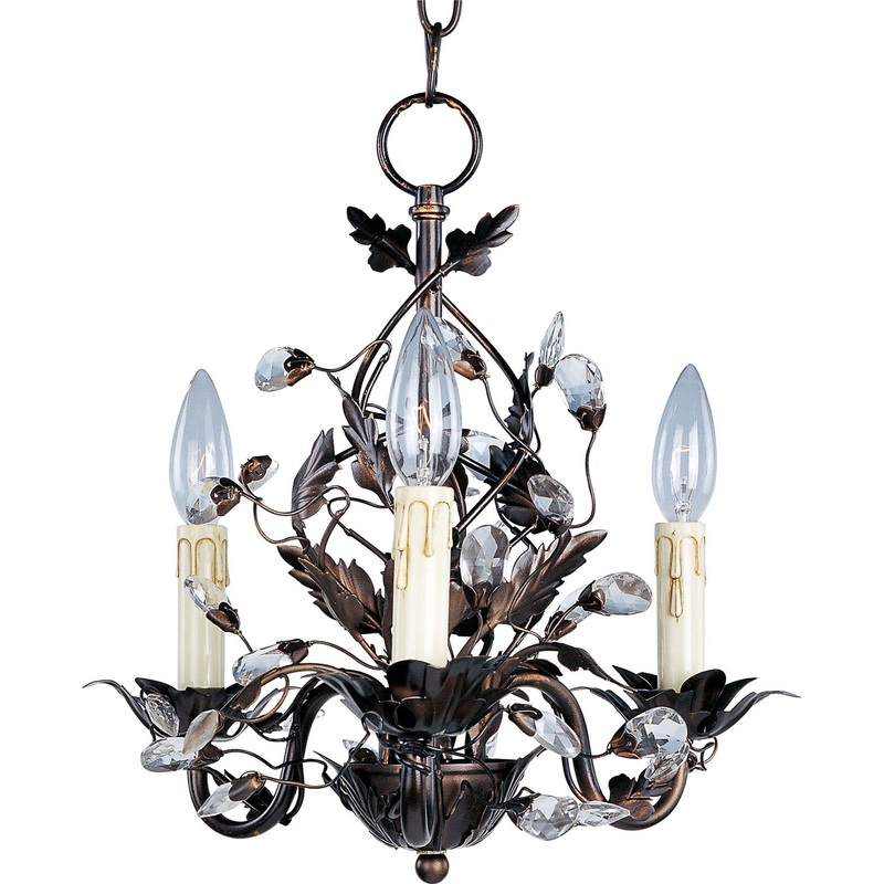 Maxim 2855OI Elegante Three Light Chandelier, Oil Rubbed Bronze
