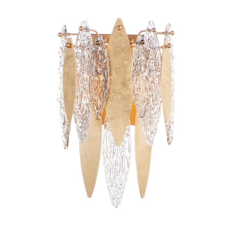 Maxim 32322CLCMPGL Majestic Three Light Wall Sconce, Gold Leaf