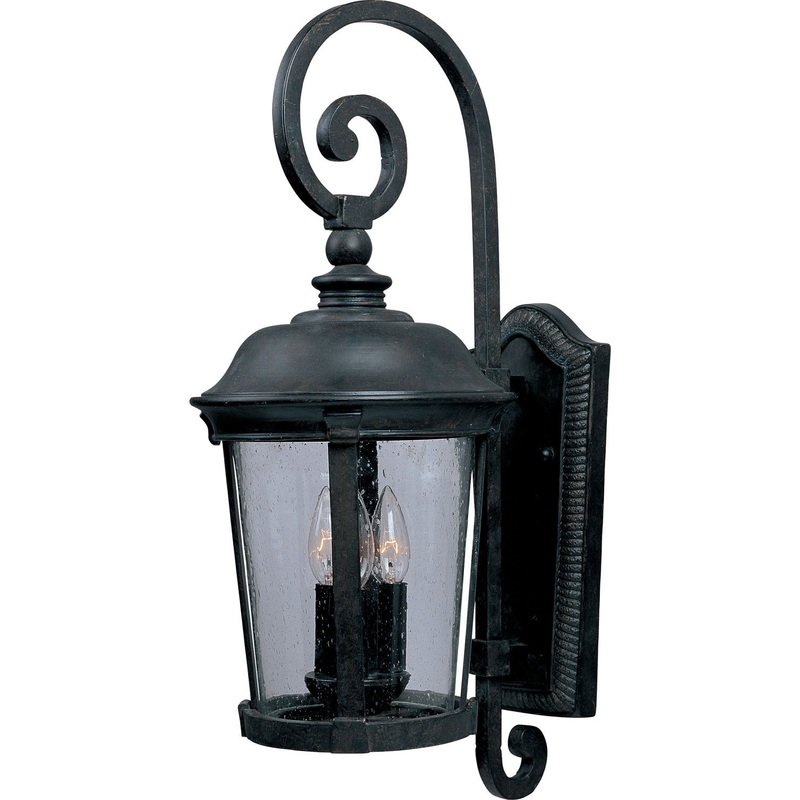 Maxim 40095CDBZ Dover VX Three Light Outdoor Wall Lantern, Bronze