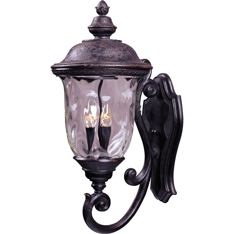 Maxim 40424WGOB Carriage House VX Three Light Outdoor Wall Lantern, Oriental Bronze