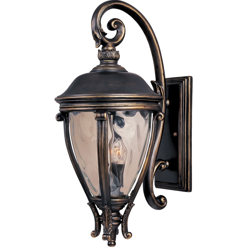 Maxim 41426WGGO Camden VX Three Light Outdoor Wall Lantern, Golden Bronze