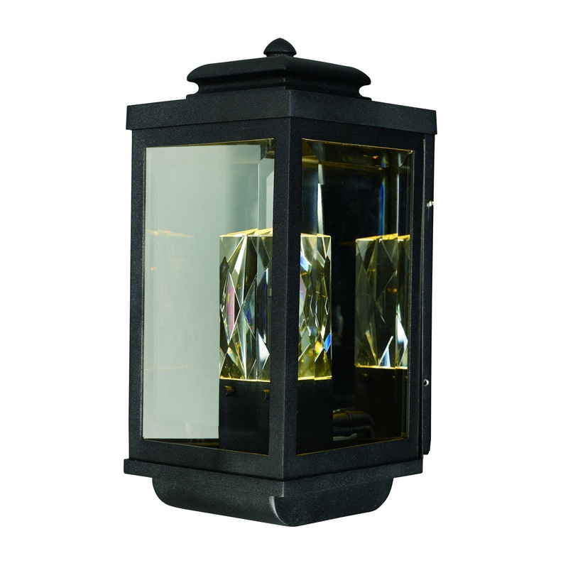 Maxim 53524CLGBK Mandeville LED Outdoor Wall Sconce, Galaxy Black