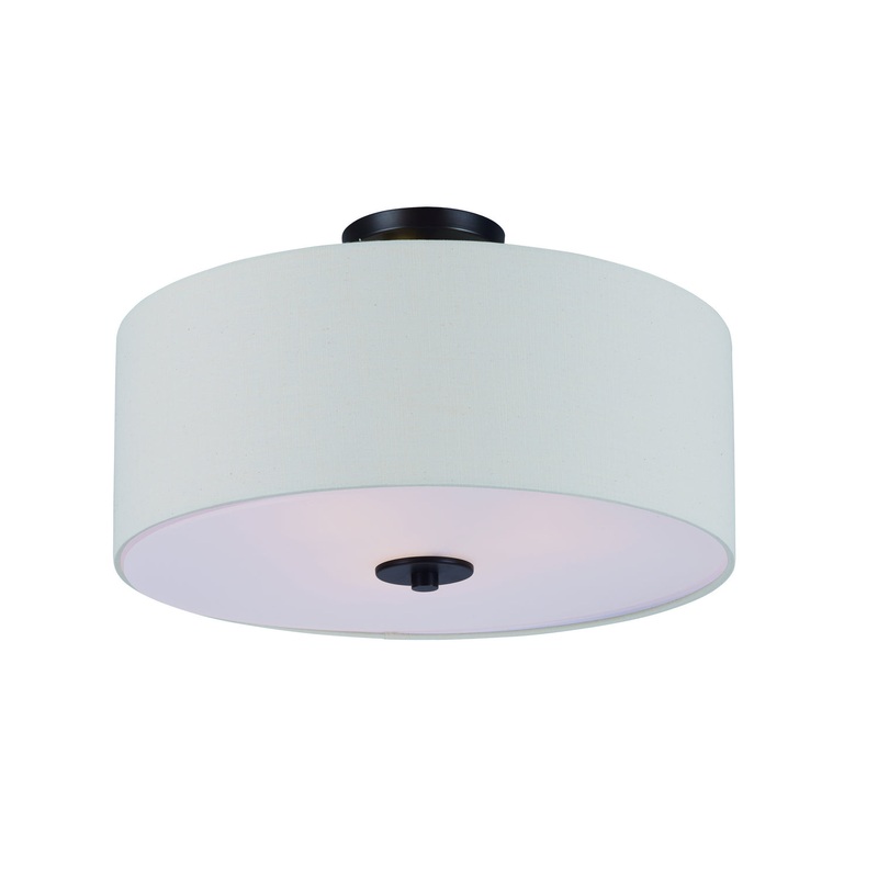 Maxim 10014OMOI Bongo Three Light Semi-Flush Mount, Oil Rubbed Bronze