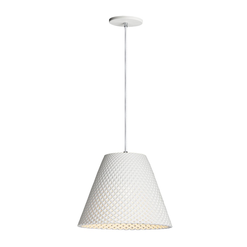 Maxim 10145WT Woven One Light Pendant, White
