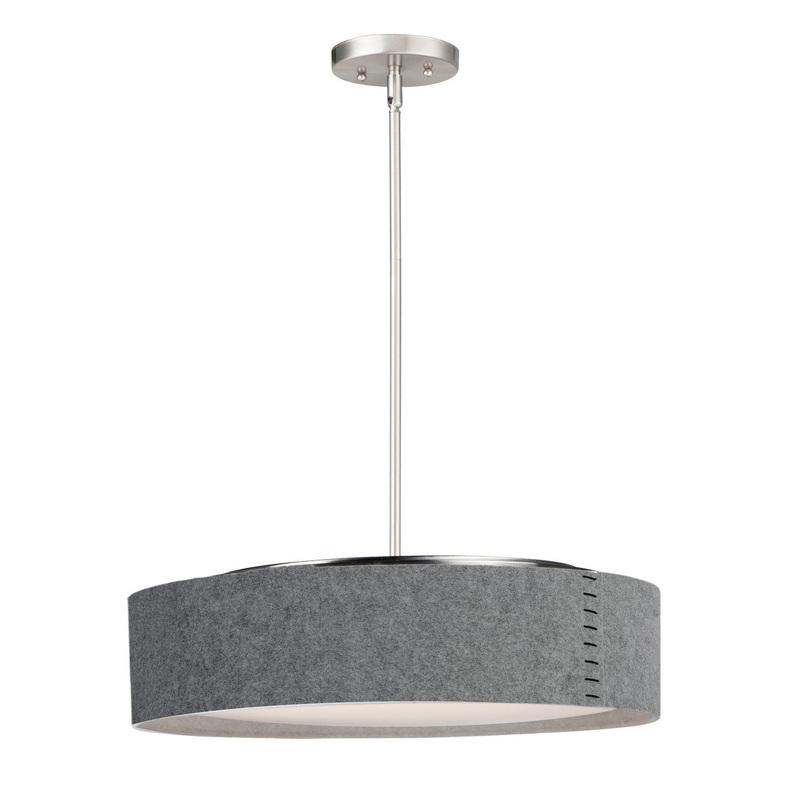 Maxim 10226GYSN Prime LED Pendant, Satin Nickel