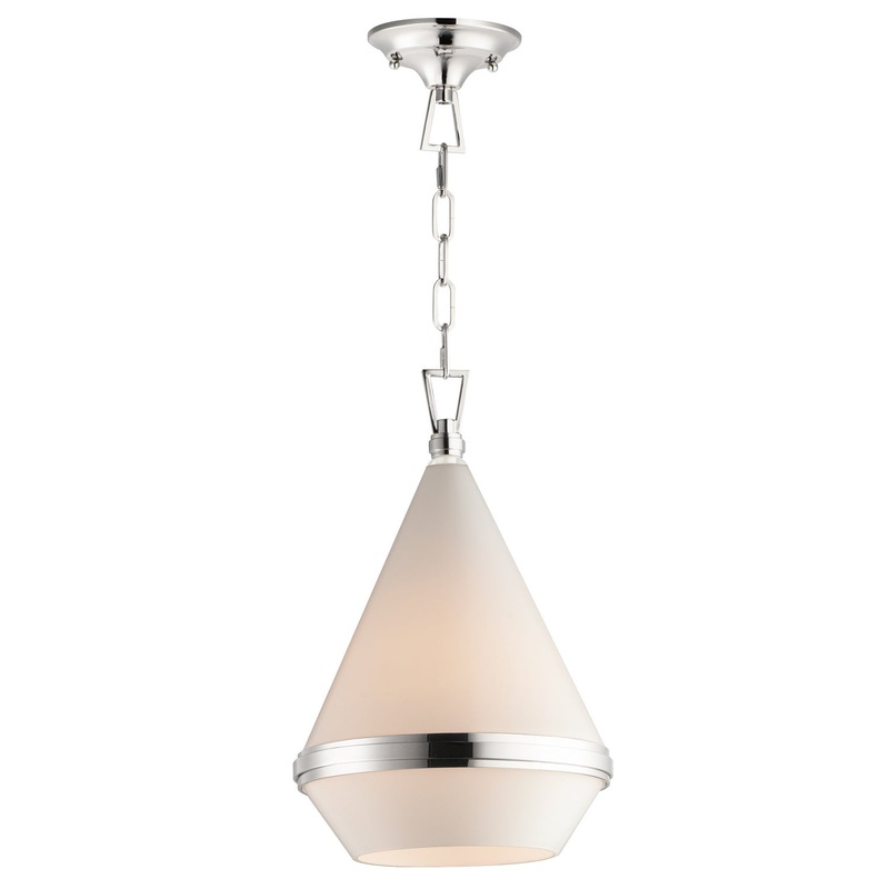 Maxim 10374WTPN Giza One Light Pendant, Polished Nickel