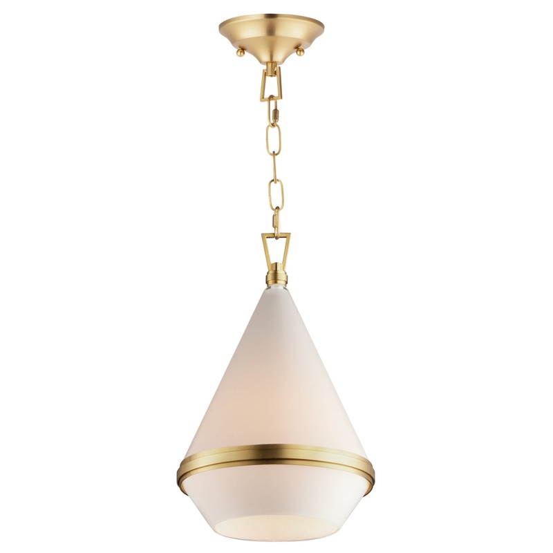 Maxim 10374WTSBR Giza One Light Pendant, Satin Brass