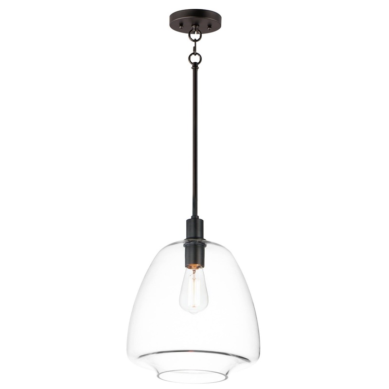 Maxim 11116CLBK Babylon One Light Pendant, Black
