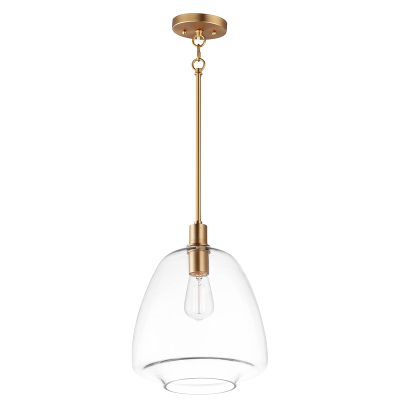 Maxim 11116CLSBR Babylon One Light Pendant, Satin Brass