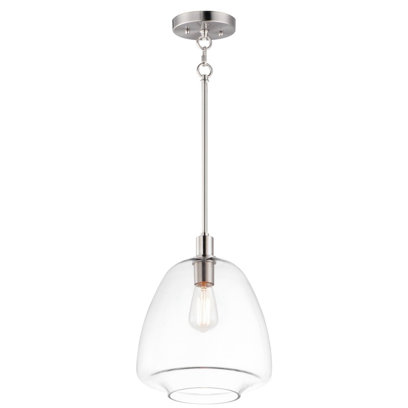 Maxim 11116CLSN Babylon One Light Pendant, Satin Nickel
