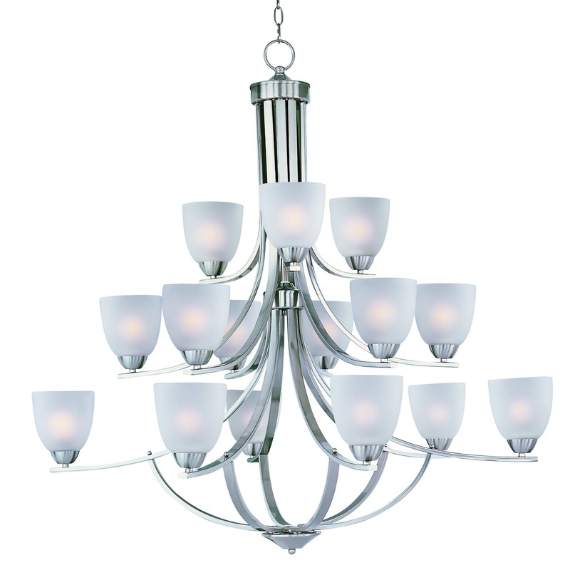 Maxim 11228FTSN Axis 15 Light Chandelier, Satin Nickel
