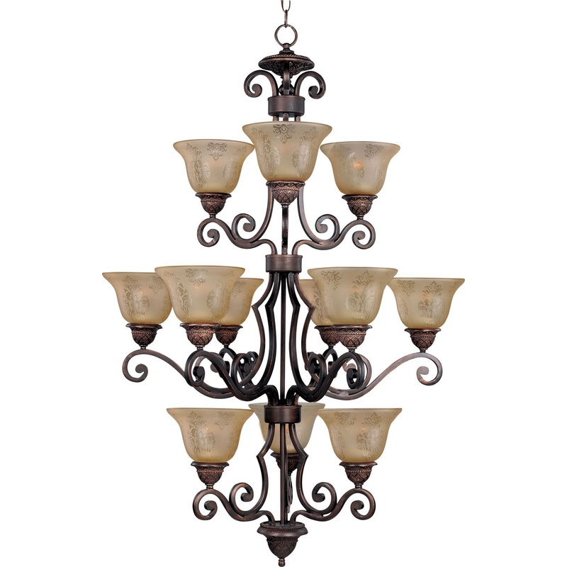 Maxim 11238SAOI Symphony 12 Light Chandelier, Oil Rubbed Bronze