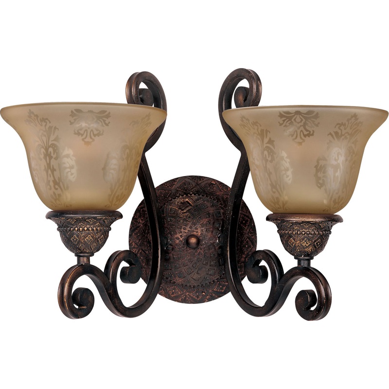 Maxim 11247SAOI Symphony Two Light Wall Sconce, Oil Rubbed Bronze