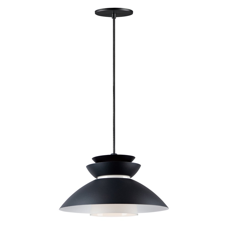 Maxim 11359WTBK Nordic One Light Pendant, Black