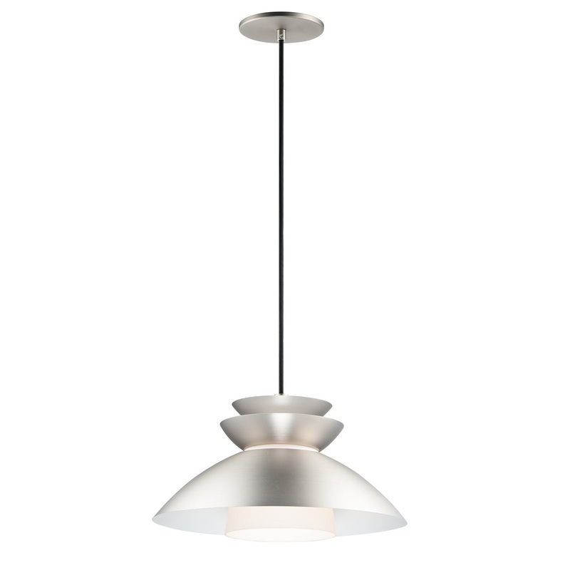 Maxim 11359WTBP Nordic One Light Pendant, Brushed Platinum