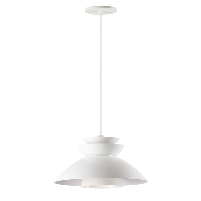 Maxim 11359WTWT Nordic One Light Pendant, White