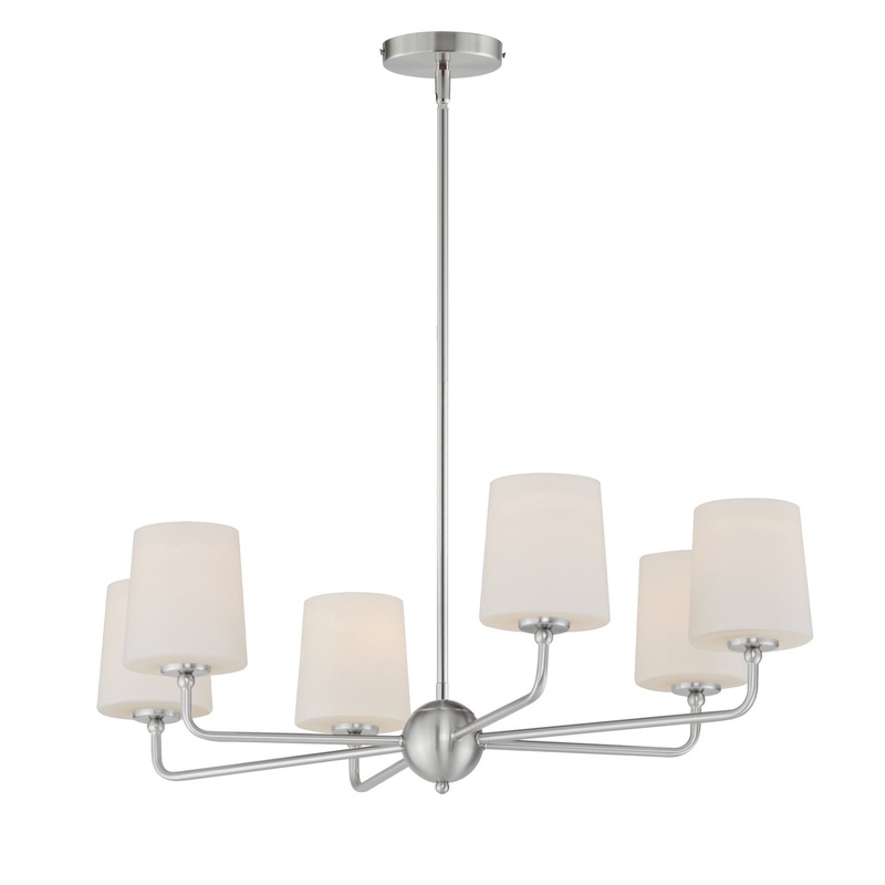 Maxim 12096SWSN Bristol Six Light Chandelier, Satin Nickel