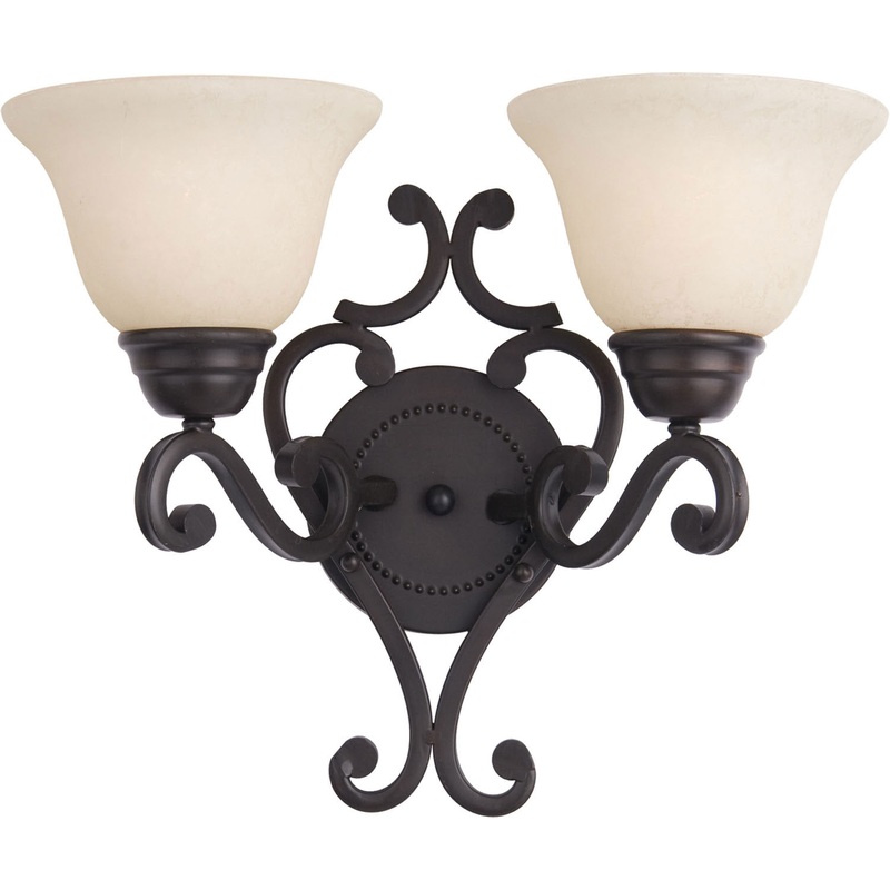 Maxim 12212FIOI Manor Two Light Wall Sconce, Oil Rubbed Bronze