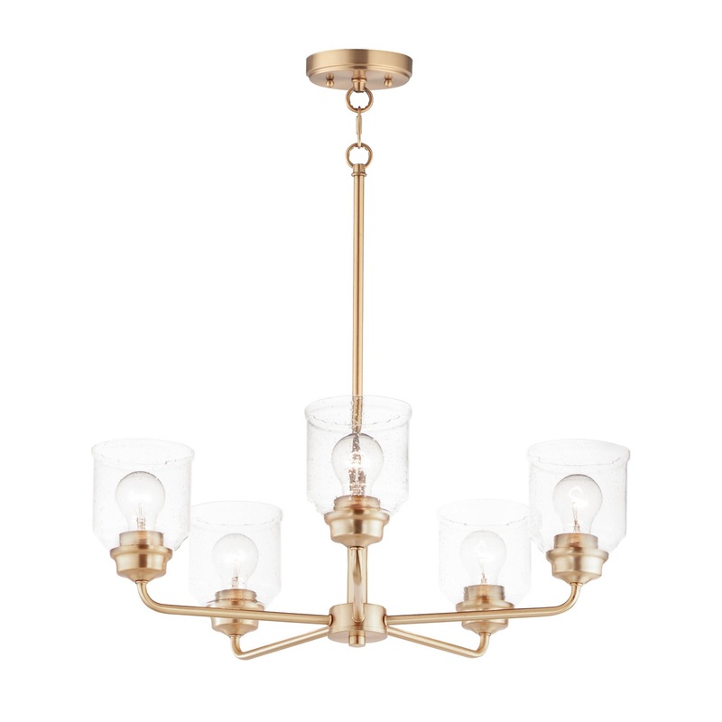 Maxim 12266CDHR Acadia Five Light Chandelier, Heritage