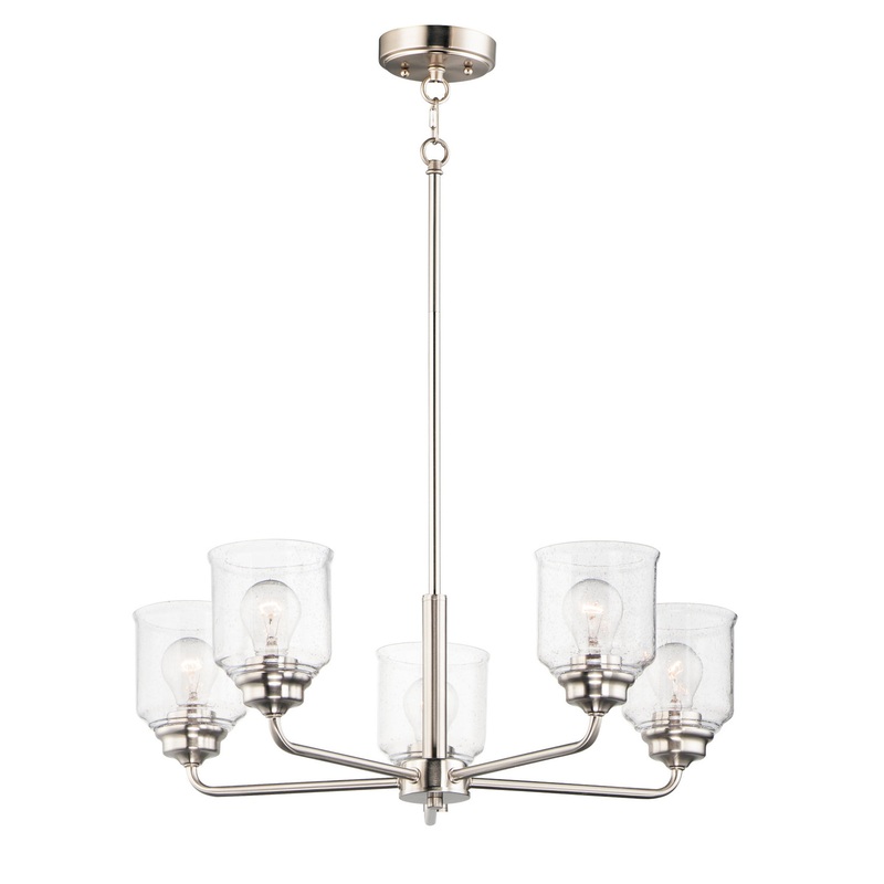 Maxim 12266CDSN Acadia Five Light Chandelier, Satin Nickel