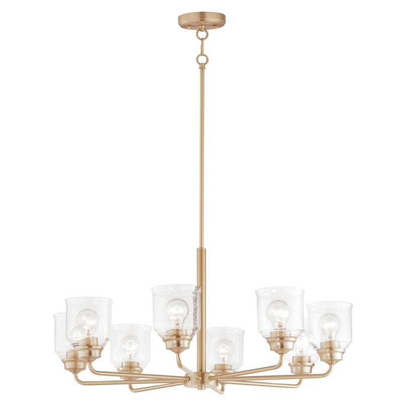 Maxim 12268CDHR Acadia Eight Light Chandelier, Heritage