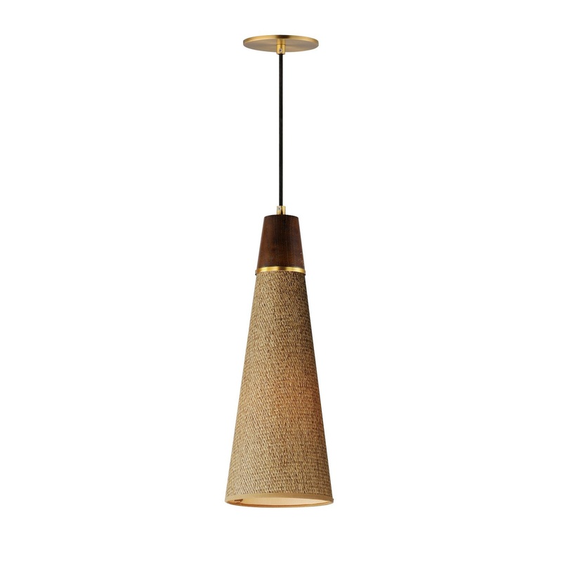 Maxim 14482GCNAB Sumatra One Light Pendant, Natural Aged Brass