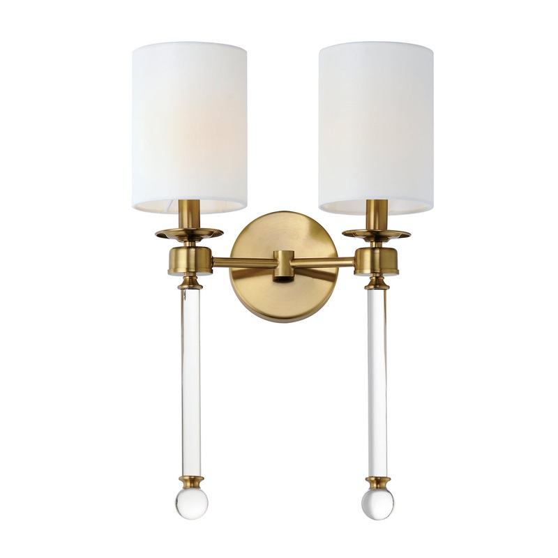 Maxim 16108WTCLHR Lucent Two Light Wall Sconce, Heritage