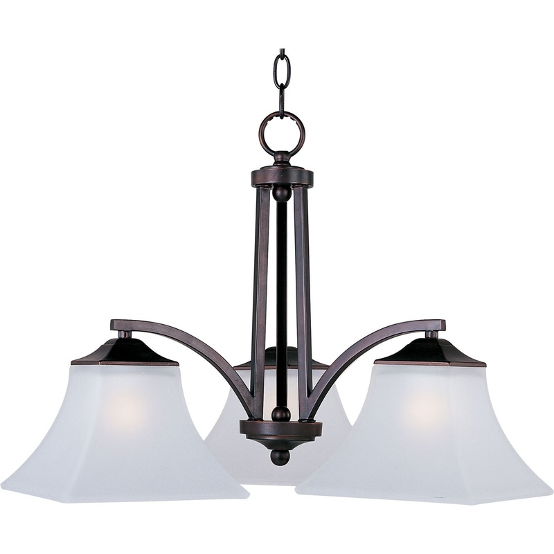 Maxim 20094FTOI Aurora Three Light Chandelier, Oil Rubbed Bronze