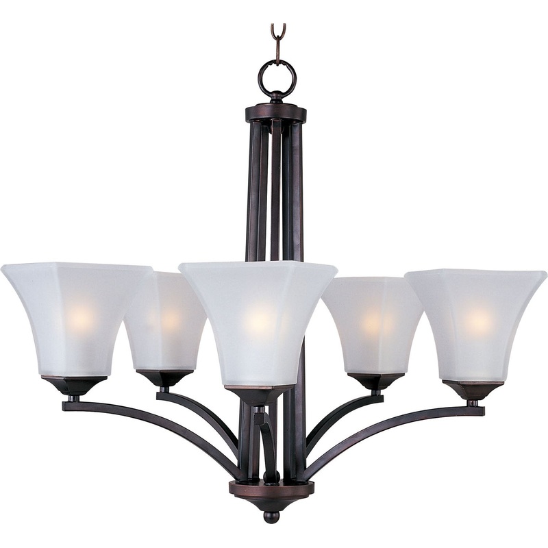 Maxim 20095FTOI Aurora Five Light Chandelier, Oil Rubbed Bronze